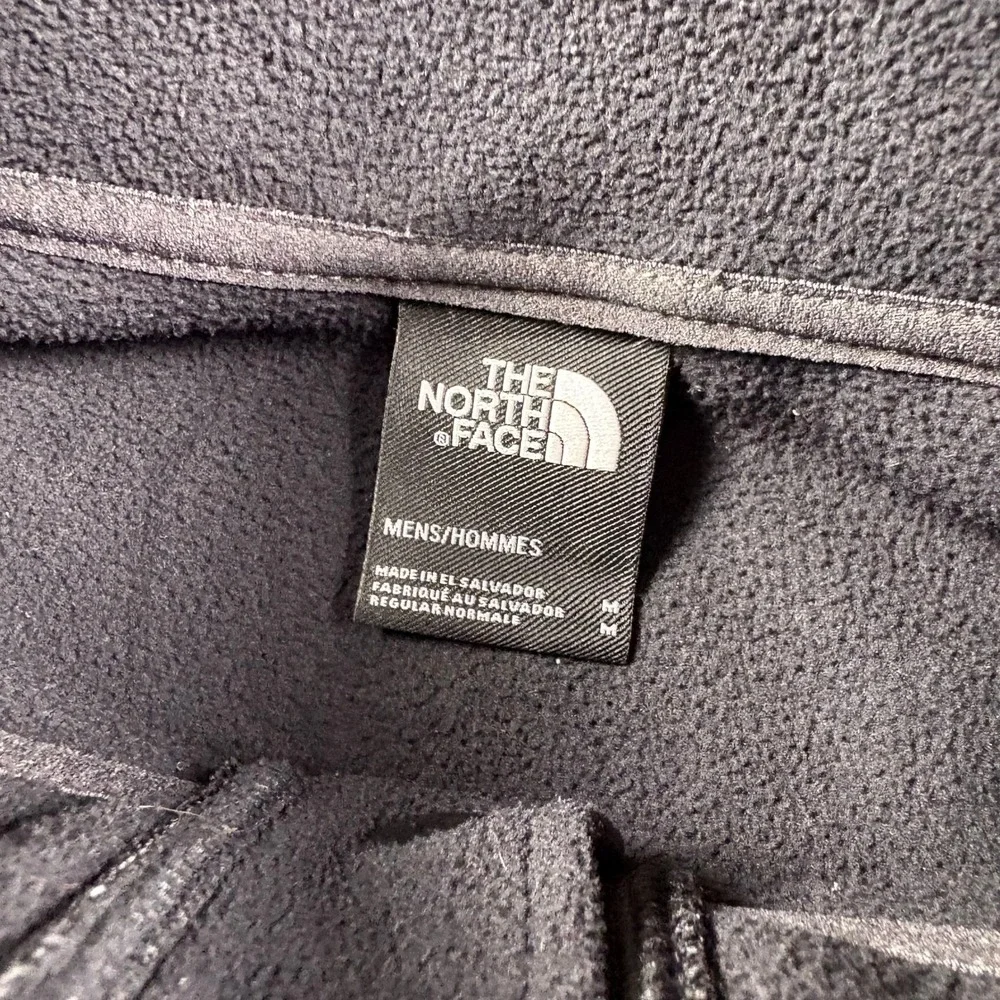 The North Face TKA 100 Fleece Snap Pullover Sweater Black Mens Medium